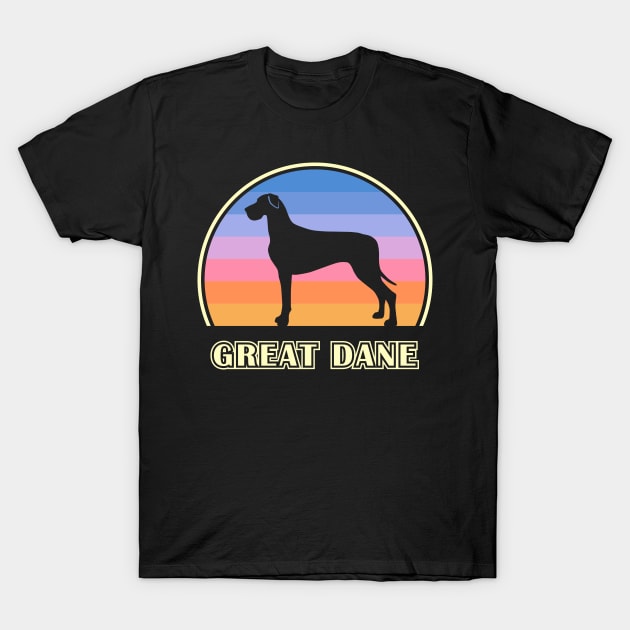 Great Dane Vintage Sunset Dog T-Shirt by millersye